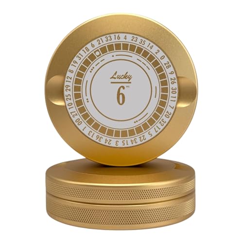 Edition 777: Roulette | Zyn Metalldose | Metall Zyn Container | Beutelbehälter | Kleine Vorratsdose (Champagner Gold) von Syn Tin