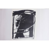 Lithographie Von Bernd Völkle 1963 Nachmittagmond Serie von SynBrocante