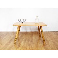 Vintage Rattan Kaffee - Oder Beistelltisch 1970 von SynBrocante