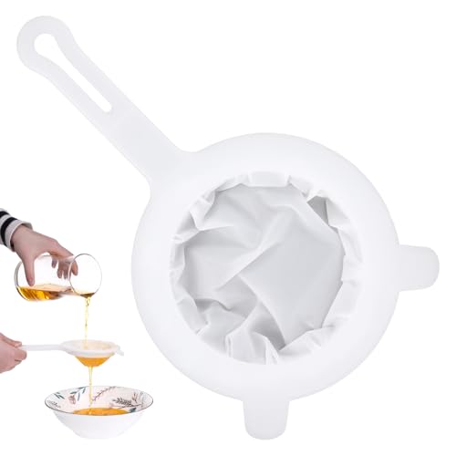 Feines Sieb, 400 Mesh Nylon Haarsieb Küche Kunststoff Passiersieb mit Griff Ultrafeines Trichterfilter Haushaltssieb Küchensieb für Saft, Milch, Kaffee, Sojamilch von SynHHergyx