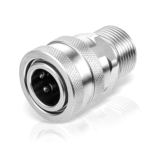 SynHHergyx Schnellanschlussadapter für Hochdruckreiniger M22–14 mm auf 3/8 Zoll, Schnellanschlussadapter für Hochdruckreiniger-Schlauch, 5000 PSI von SynHHergyx