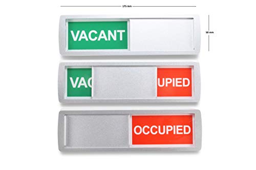 1 Large Vacant Occupied Sliding Sign - Green/Red - 175 mm x 50 mm 3M Sticky Surface on The Rear - 4 Magnets Built into Frame, securing The Sliding Unit - Office Sign - Room Status 1 Large Vacant Occupied Sliding Sign - Green/Red - 175 mm x 50 mm 3M Sticky Surface on The Rear - 4 Magnets Built into Frame, securing The Sliding Unit - Office Sign - Room Status von SynMe