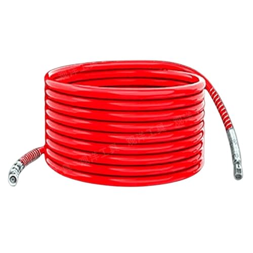 Airless-Farbspritzschlauch 1/4 "Hochdruckschlauch Airless-Sprührohr 7250PSI Verschleißfester Dickfaser-Sprühfarbe Hochdruck-Wasserpistolenschlauch(12M) von SynapSYA