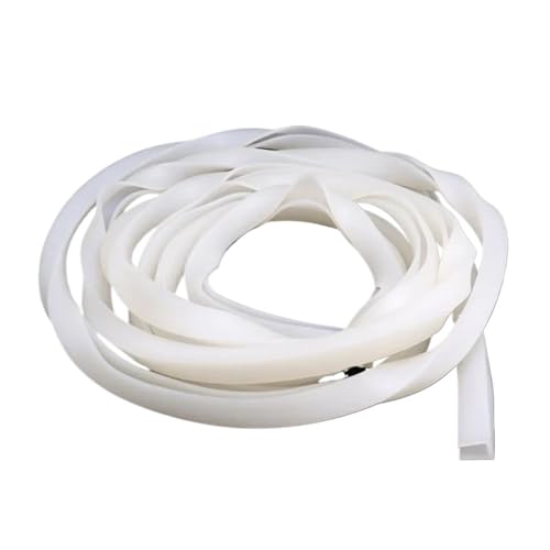Dichtung Streifen Transparent 1/2/3/4/5M durchscheinender weißer Gummi-Randstreifen, U-Abschnitt, Dichtung, Randschutz, Innenbreite 1–10 mm(1x4x10mm,5 Meter) von SynapSYA