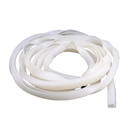 Dichtung Streifen Transparent 1/2/3/4/5M durchscheinender weißer Silikonkautschuk-Randstreifen, U-Abschnitt, Dichtung, Kantenschutz, Innenbreite 0,5–10 mm(4x8x12mm,5.0 meters) von SynapSYA