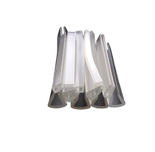 Dichtung Streifen Transparent 1/3 Meter Nut 0,5 mm - 35 Gummikanten-Dichtungsstreifen Transparenter U-Kanal-Schutzschild Duschtür Glas Metalldichtung(15x20,1 Meter) von SynapSYA