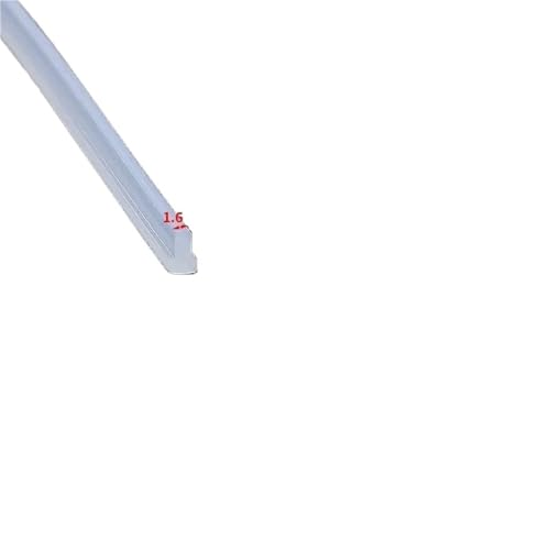Dichtung Streifen Transparent 1 stücke 1m/5m/10Meter T-förmige Silikon-Dichtungsleiste Gummidichtungsstreifen T-Typ Grabenabdeckung Küchenschlitzleiste Wasserdicht Hitzebeständig(T-48,5M) von SynapSYA