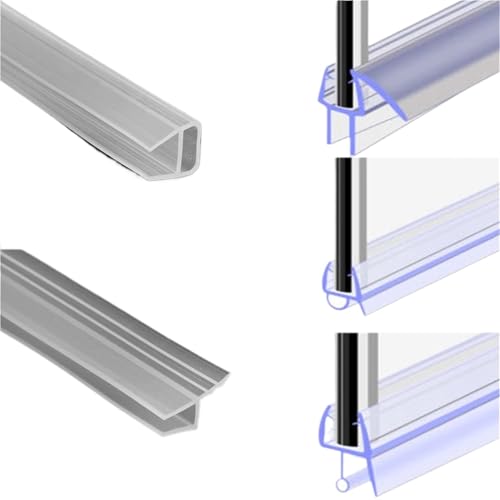 Dichtung Streifen Transparent 1M 6-12mm Glastür Dichtungsstreifen Nützliche Fenster Badewannenabtrennung Silikonkautschuk Heimwerker Hardware(U shape,6mm) von SynapSYA