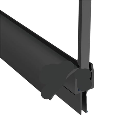 Dichtung Streifen Transparent 2 STÜCKE 6mm Transparent PVC Dichtung Lücke Fenster Tür Weathers Bad Dusche Bildschirm Streifen(Black 0.5meter) von SynapSYA