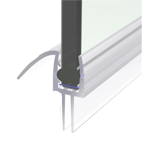 Dichtung Streifen Transparent 2 STÜCKE 6mm Transparent PVC Dichtung Lücke Fenster Tür Weathers Bad Dusche Bildschirm Streifen(Clear 0.5meter) von SynapSYA