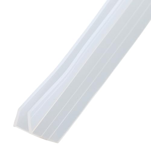 Dichtung Streifen Transparent 2 m F-förmiger Dichtungsstreifen for Badewannen-Duschabtrennungen, for Glas, 6 mm Dichtungsspalt, Gummi, Verglasungsdichtungsstreifen, Fensterdichtung von SynapSYA