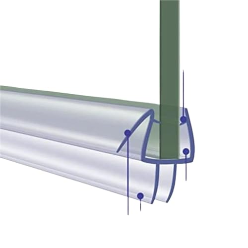 Dichtung Streifen Transparent 2 stücke 50cm Dusche Dichtung Fenster Tür Gummi Streifen 6/8/10/12mm Wasser Deflektor Transparent dichtungen for Haushalt Hardware Zubehör(8mm) von SynapSYA