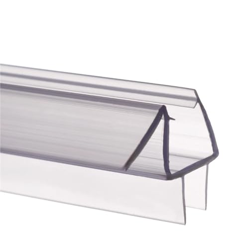Dichtung Streifen Transparent 4mm/6mm/8mm/10mm/12mm PVC-Dichtungsstreifen Badezimmer Glastür Weatherstrip Fensterdichtung Wasserleitblech Gummi Badewannenabtrennung Hardware(B-10mm) von SynapSYA