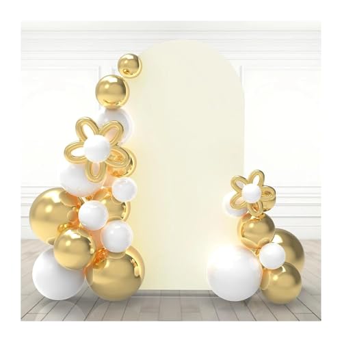 Hochzeitsbogen-Abdeckung Hochzeit Arch Stand Abdeckungen Arch Hintergrund Abdeckung for Party Zeremonie Bankett Decor(White,6.6FT 100x200cm) von SynapSYA