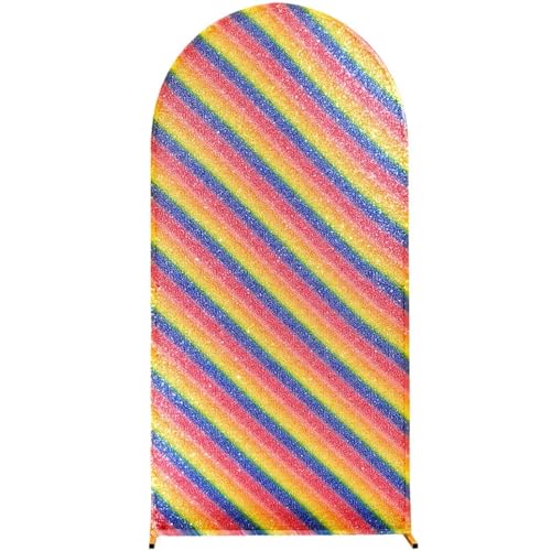 Hochzeitsbogen-Abdeckung Hochzeitsbogen-Set, elastisches Spandex-Bildschirm-Set, Festival-Party-Bankett-Dekoration, funkelndes U-förmiges Regal-Set, PropBackground-Tuch(Colour,80X180cm) von SynapSYA