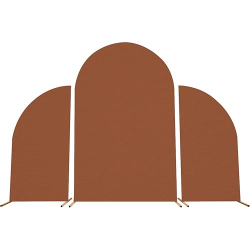 Hochzeitsbogen-Abdeckung Set von Hochzeit Arch Abdeckung Hintergrund einfarbig Hintergrund Kid Birthday Party doppelseitige Spandex(Coffee) von SynapSYA