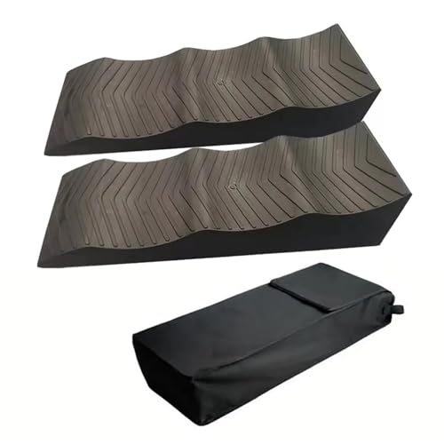 SynapSYA Auffahrkeile FüR Wohnmobil Caravan Level Ramps Bewertet Bis 10 Tonnen 3 Schritt Tragbare Auto Kunststoff Reifen Rampe RV Camper Level Heben von SynapSYA