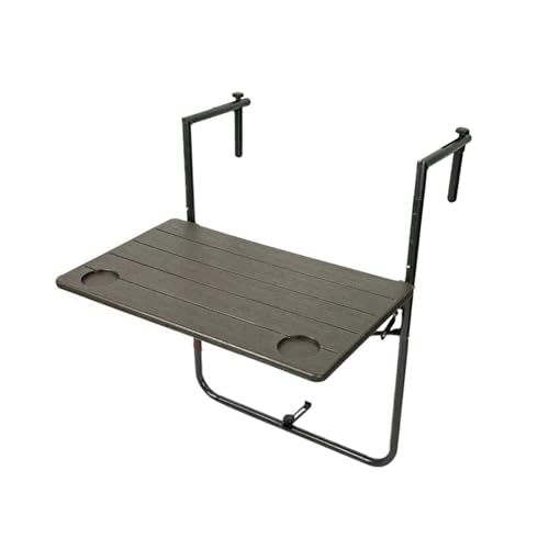 SynapSYA Balkontisch Klappbar Balkon Hängetisch Geländer Metall Schmiedeeisen Hängegarten Klapp Einfache Mini Wandbehang(Color 21) von SynapSYA