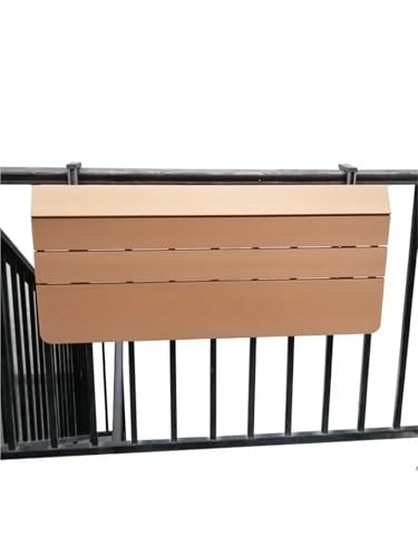 SynapSYA Balkontisch Klappbar Moderne Balkon Geländer Hängen Tisch Kreative Hängen Computer Tisch Home Bar(60x37cm Coffee) von SynapSYA