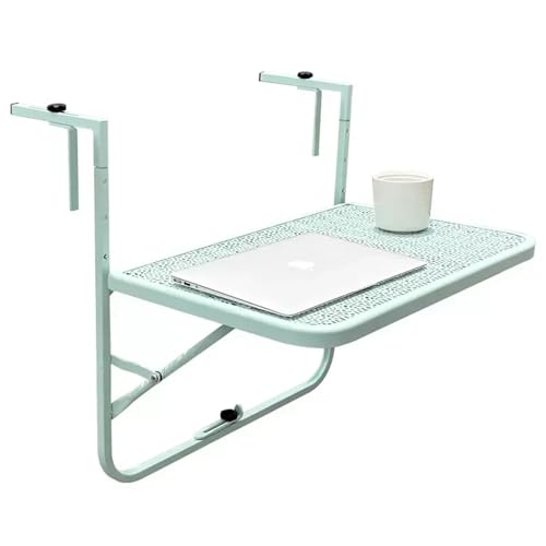 SynapSYA Balkontisch Klappbar Outdoor Hängen Tisch Balkon Geländer Tisch Metall Garten Klapp Schreibtisch Mini Wand Hängen Schreibtisch(Color 2) von SynapSYA