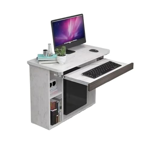 SynapSYA Schwebender Schreibtisch Platzsparende Klappwand Computertisch Kleine Multifunktionale Student Computertisch Beistelltisch Escritorios De Ordenador Möbel(80x39.5x62.3CM-A) von SynapSYA