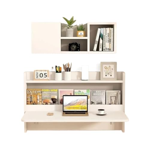 SynapSYA Schwebender Schreibtisch Schlafzimmer Lesen Computer Schreibtische Gaming Tisch Faltbare Büro Computer Schreibtische Studie Klapp Ecke Mesa para Computador Möbel(80x46x60cm B) von SynapSYA