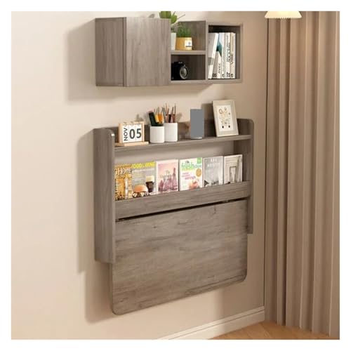 SynapSYA Schwebender Schreibtisch Schlafzimmer Lesen Computer Schreibtische Gaming Tisch Faltbare Büro Computer Schreibtische Studie Klapp Ecke Mesa para Computador Möbel(80x46x60cm E) von SynapSYA