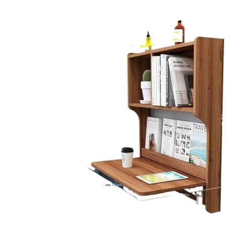 SynapSYA Schwebender Schreibtisch Wandklappschreibtisch, Hängender, Wandmontierter Nachttisch-Lernschreibtisch, Bücherregal Integrierter Wandklapptisch Klappschreibtisch(Color 1) von SynapSYA