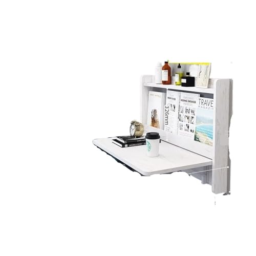 SynapSYA Schwebender Schreibtisch Wandklappschreibtisch, Hängender, Wandmontierter Nachttisch-Lernschreibtisch, Bücherregal Integrierter Wandklapptisch Klappschreibtisch(Color 2) von SynapSYA