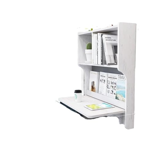 SynapSYA Schwebender Schreibtisch Wandklappschreibtisch, Hängender, Wandmontierter Nachttisch-Lernschreibtisch, Bücherregal Integrierter Wandklapptisch Klappschreibtisch(Color 3) von SynapSYA