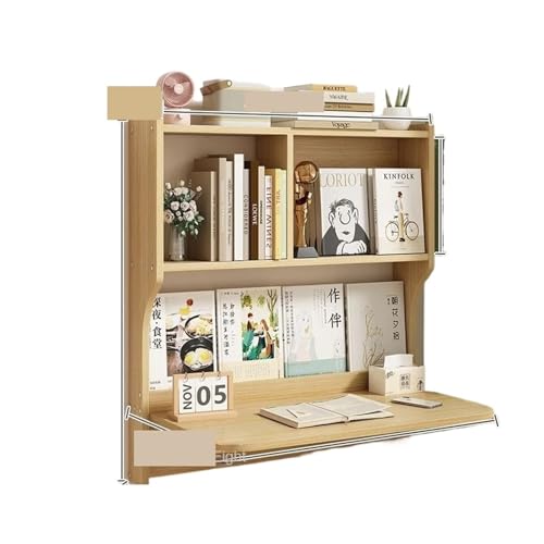 SynapSYA Schwebender Schreibtisch Wandklappschreibtisch, Hängender, Wandmontierter Nachttisch-Lernschreibtisch, Bücherregal Integrierter Wandklapptisch Klappschreibtisch(Color 5) von SynapSYA