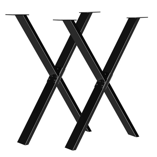 SynapSYA Tischbeine Metall Tischbeine aus Metall, 71 cm hoch, 61 cm breit, robuste Möbelbeine in X-Form, Couchtischbeine for DIY-Möbel von SynapSYA