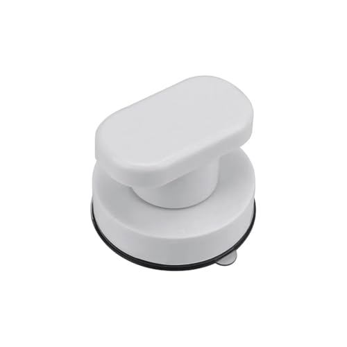 SynapSYA Türknopf Duschtürgriff Anti-Rutsch-Handlauf mit Saugnapf, Duschgriff ohne Bohren bietet sicheren Halt for sicheres Greifen in Badezimmer, Badewanne, Glastür(White S) von SynapSYA