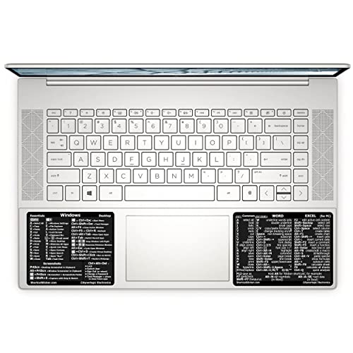 SYNERLOGIC (1 set) Windows + Word/Excel (for PC) Shortcuts Stickers Bundle | No-Residue Laminated Vinyl Cheatsheet Windows Keyboard Stickers 89 x 76mm + 102 x 76mm (Black, Large, 1 set) von Synerlogic