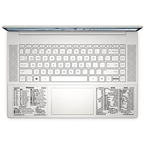 SYNERLOGIC (1 set) Windows + Word/Excel (for PC) Shortcuts Stickers Bundle | No-Residue Laminated Vinyl Cheatsheet Windows Keyboard Stickers 89 x 76mm + 102 x 76mm (Clear/Black, Large, 1 set) von Synerlogic