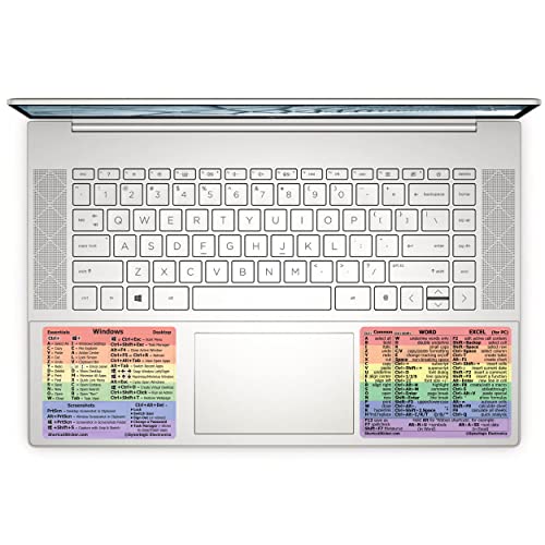 SYNERLOGIC (1 set) Windows + Word/Excel (for PC) Shortcuts Stickers Bundle | No-Residue Laminated Vinyl Cheatsheet Windows Keyboard Stickers 89 x 76mm + 102 x 76mm (Rainbow, Large, 1 set) von Synerlogic