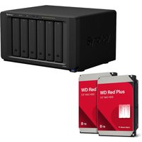 Synology DiskStation DS1621+ 6 Einschübe NAS-Server Leergehäuse + 16TB WD Red Plus SATA 3.5" HDD (2x 8TB) von Synology