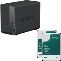 Synology DiskStation DS223 2 Einschübe NAS-Server Leergehäuse + 2x Synology Plus 3.5" SATA HDD Festplatte 6 TB (12TB) von Synology