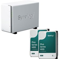 Synology DiskStation DS223J 2 Einschübe NAS-Server Leergehäuse + 8 TB Synology Plus (2x 4TB) von Synology