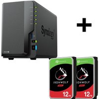 Synology DiskStation DS224+ 2 Einschübe NAS-Server Leergehäuse + 24TB Seagate IronWolf® von Synology