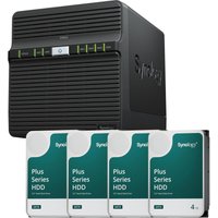 Synology DiskStation DS423 4 Einschübe NAS-Server Leergehäuse + 4x Synology Plus 3.5" SATA 6Gb/s Festplatte 4 TB (16TB) von Synology