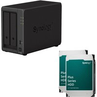 Synology DiskStation DS723+ 2 Einschübe NAS-Server Leergehäuse(DS723+) + 24 TB Synology Plus (2x 12TB) von Synology
