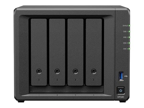 Synology DP340 ActiveProtect-Gerät, 4x8TB HDD + 2x400GB SSD Speicher, 16GB RAM, AMD R1600, bis zu 10GbE RJ45 von Synology