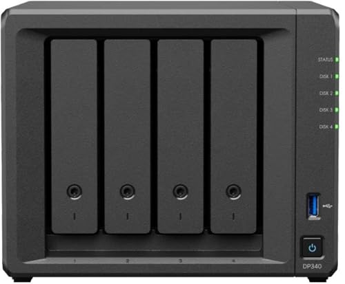 Synology DP340 ActiveProtect-Gerät, 4x8TB HDD + 2x400GB SSD Speicher, 16GB RAM, AMD R1600, bis zu 10GbE RJ45 von Synology