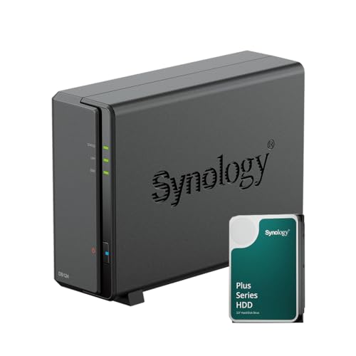 Synology DS124 NAS Bundle 1 GB mit 1 Synology 6TB Festplatte HAT3300, unmontiert von Synology