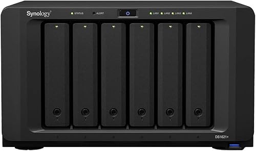 Synology DS1621+ 84TB 6-Bay Desktop NAS-Lösung, installiert mit 6 x 14TB Western Digital Red Plus Laufwerken von Synology