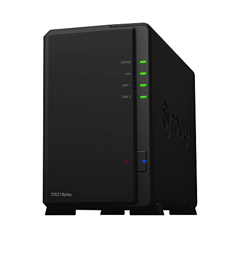 Synology DS218PLAY/6TB-RED 6TB (2x 3TB WD Rot) 2 Bay Desktop NAS-Einheit von Synology