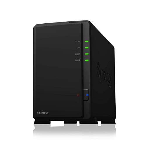 Synology DS218play 2-Bay 8TB Bundle mit 2X 4TB WD Red Plus von Synology