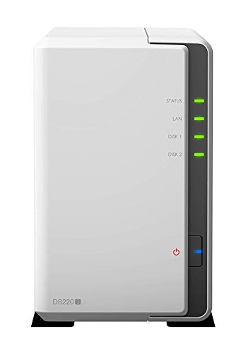 Synology DS220j DiskStation NAS-Server 2-Bay Desktop Server Bundle, Kapazität:6.000GB (6TB), HDD Typ:WD Red, DS220J RED von Synology