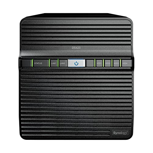 Synology DS423 Desktop-NAS-Lösung, 72 TB, 4 Einschübe, installiert mit 4 x 18 TB HAT5300-Laufwerken Synology DS423 Desktop-NAS-Lösung, 72 TB, 4 Einschübe, installiert mit 4 x 18 TB HAT5300-Laufwerken von Synology